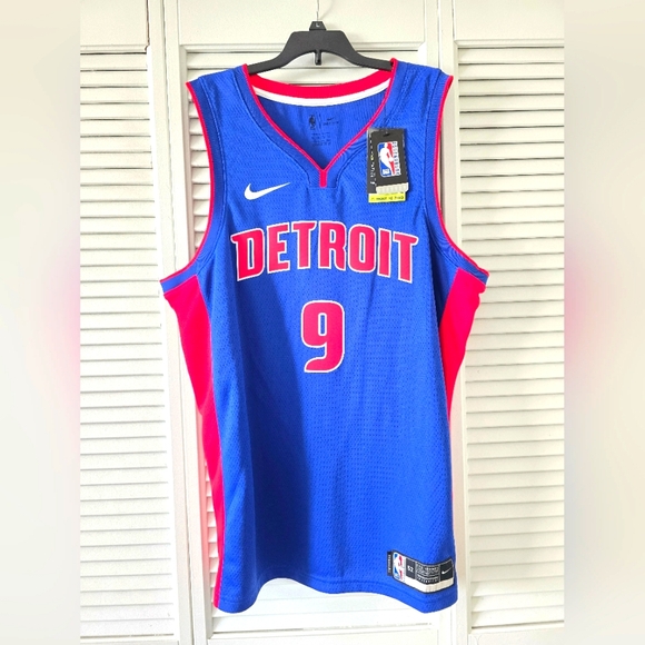 NEW Nike Detroit Pistons #9 Jerami Grant Blue 2021/22 Swingman